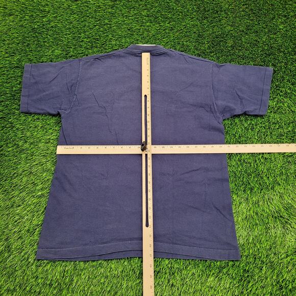 Vintage 90s Fruit-of-the-Loom Shirt Large 21x27 Faded Blue - Picture 5 of 13
